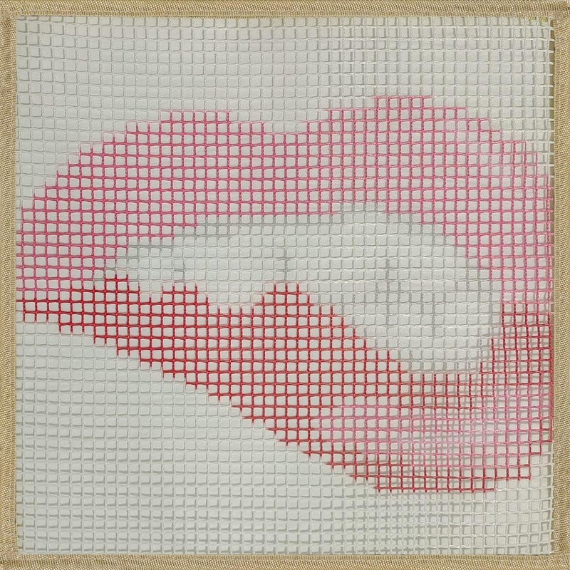 Numptain Latch Hook Kits for Adults,DIY Rug Crafts Red Lips Pattern Color Printed Canvas,Latch Hook Kits for Beginners Handmade Needlework Crafts Home Decoration,12"x12" - Image 2